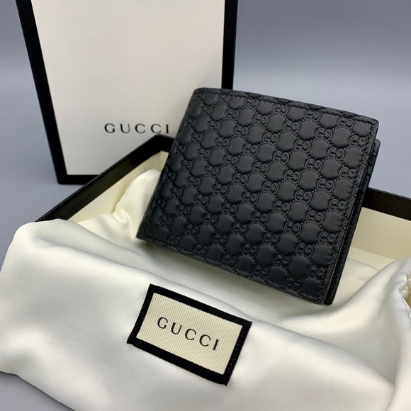 Gucci Other - NIB GUCCI MicroGuccissima GG Men's Black Wallet